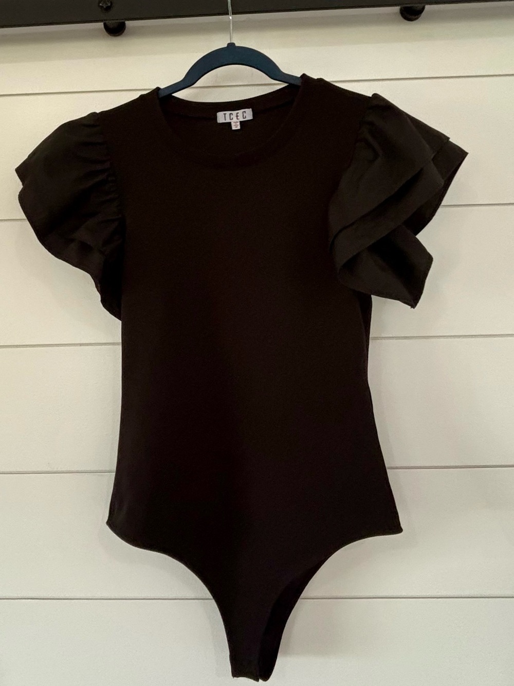 Women’s TCEC Black Ruffle Bodysuit